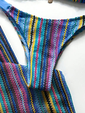 Conjunto Biquíni 3 Peças Tricô Elegante Ariela