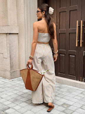 Conjunto 2 Peças Cropped Calça Pantalona Stella