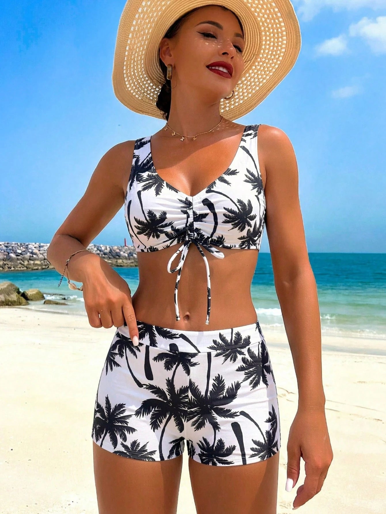 Conjunto Biquíni Tropical 3 Peças Laura