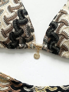 Conjunto Biquíni 3 Peças Tricô Elegante Ariela