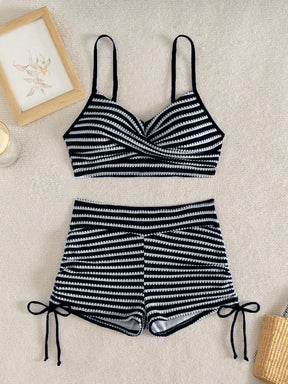 Conjunto Biquíni Shorts 2 Peças Texturizado Alice