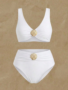 Biquíni Elegante Plus Size Concha 3D