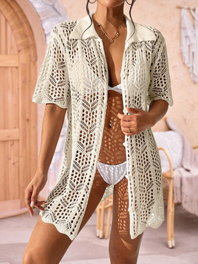 Kimono de Crochê - Estilo Praia Casual