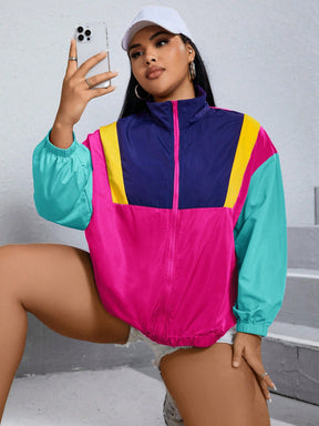 Corta-Vento Plus Size Zip Up