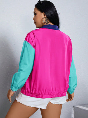 Corta-Vento Plus Size Zip Up