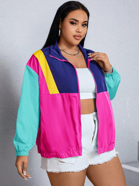 Corta-Vento Plus Size Zip Up