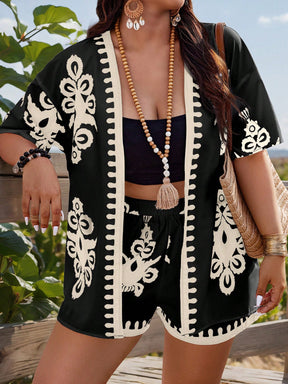 Conjuntinho Plus Size Estampado Verão