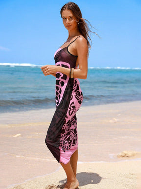 Saída de Praia com Estampa de Borboleta e Flores