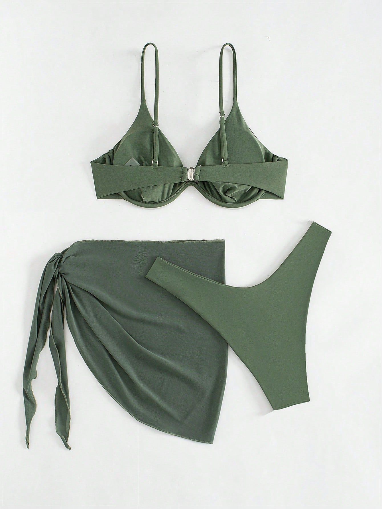 Conjunto Biquíni Verde Militar 3 Peças G