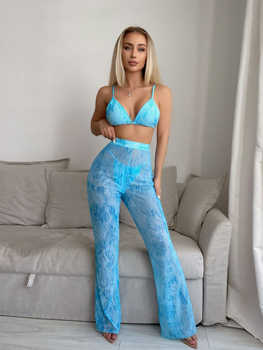 Conjunto Biquíni Animal Print - 3 Peças