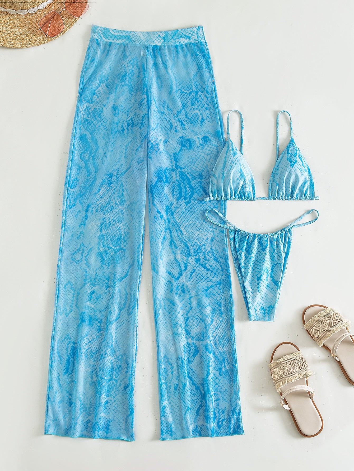 Conjunto Biquíni Animal Print - 3 Peças