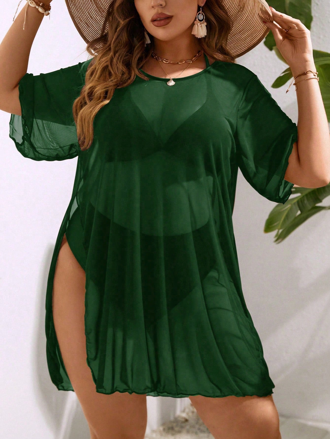 Saída De Praia Plus Size Beleza Natural