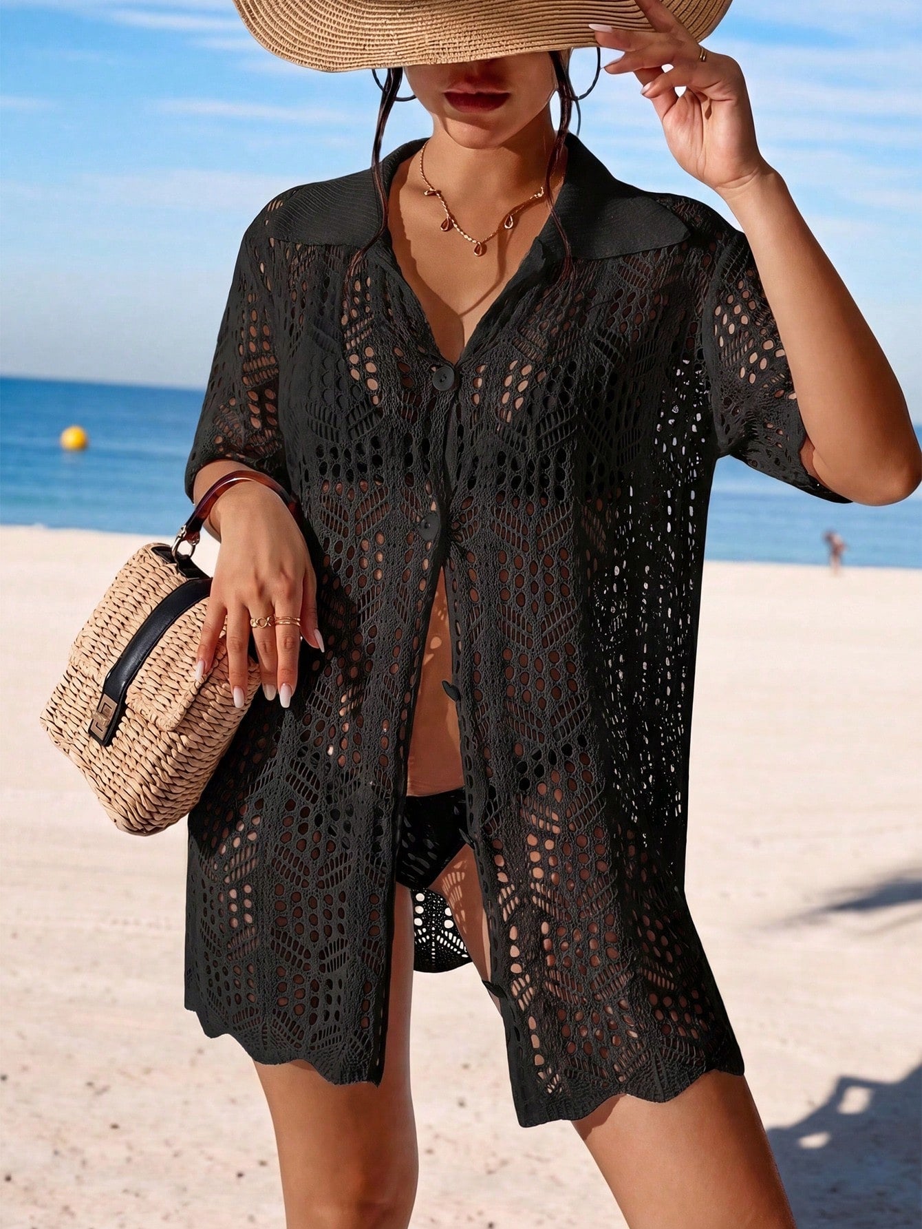 Kimono de Crochê - Estilo Praia Casual