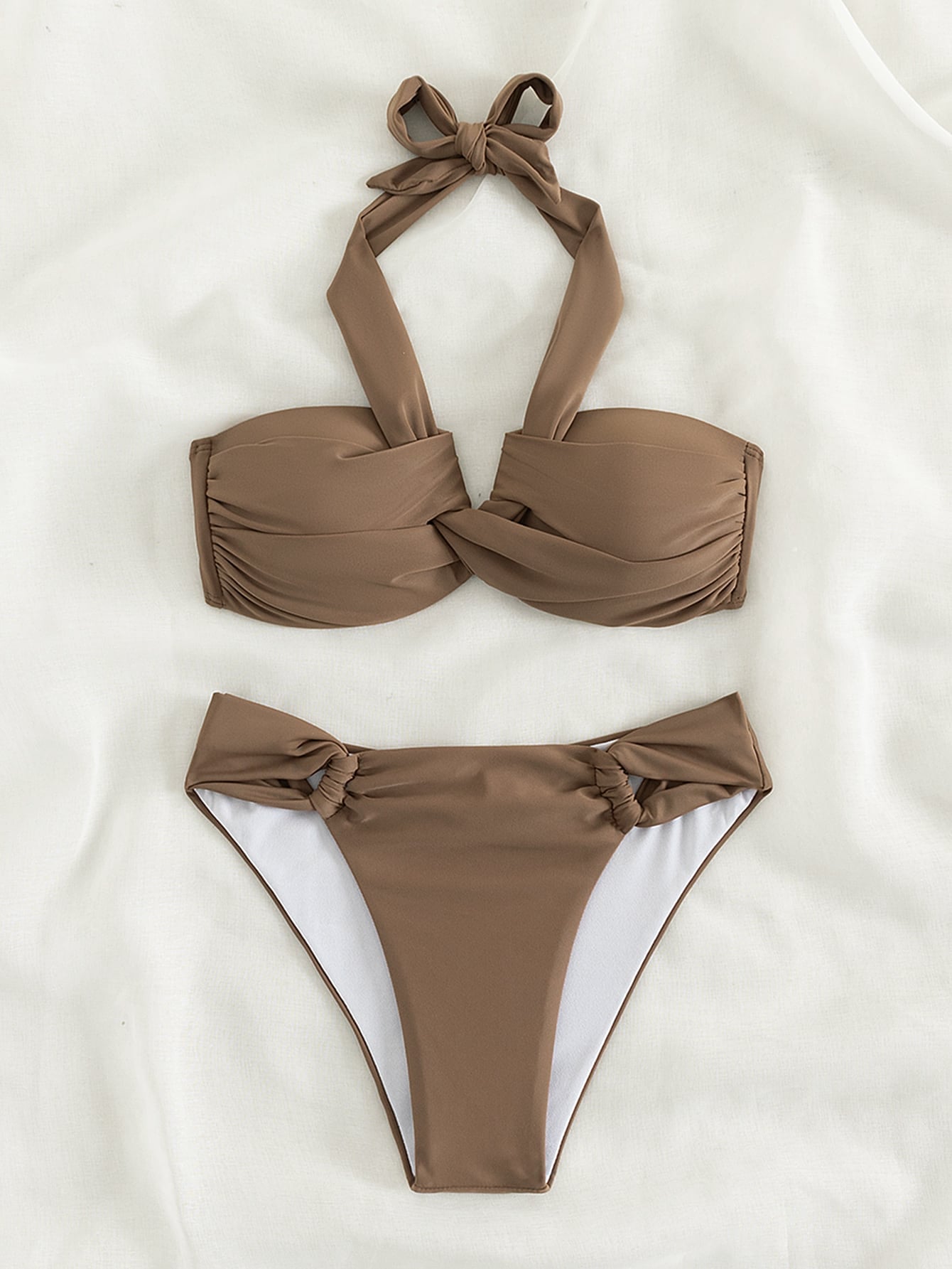 Biquíni Halter Torcido Push-Up Verão