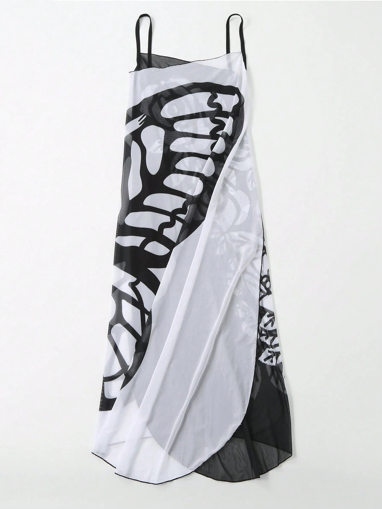 Saída de Praia com Estampa de Borboleta e Flores