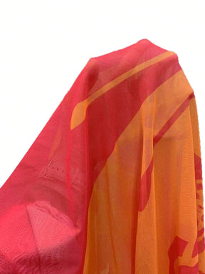 Saída de Praia com Estampa de Borboleta e Flores