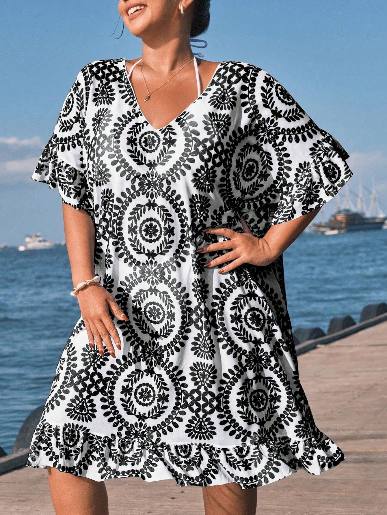 Saída de Praia Plus Size Sunset Glow
