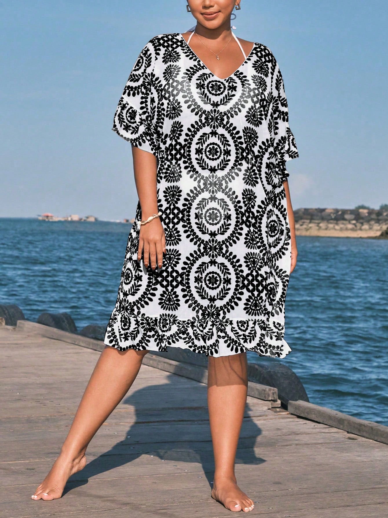 Saída de Praia Plus Size Sunset Glow