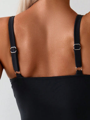 Maiô Feminino com Costas Nuas e Nó, Preto M