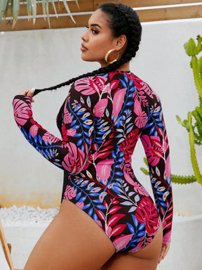 Maiô Plus Size Zíper na Frente