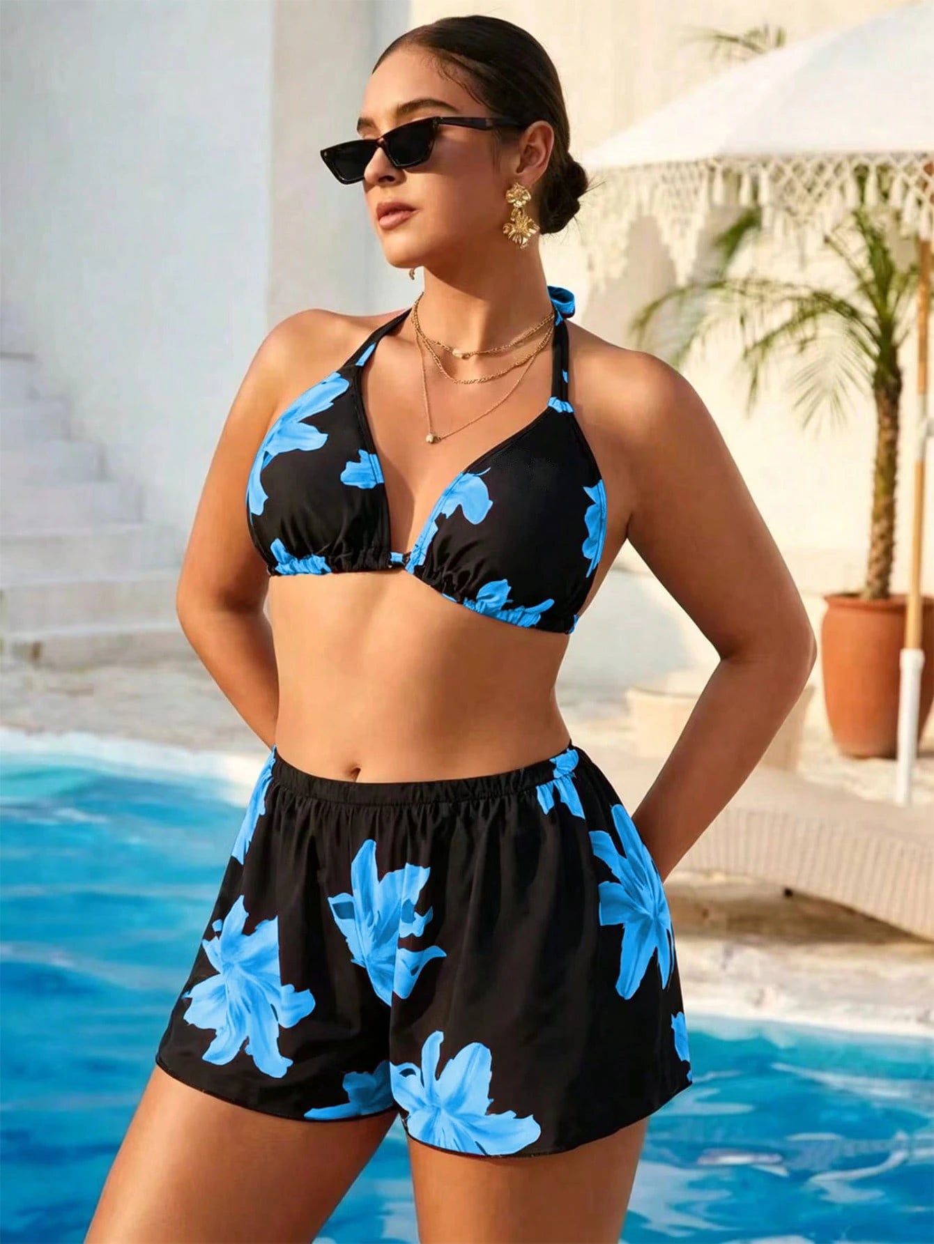 Conjunto Biquíni 3 Peças Resort Plus Size