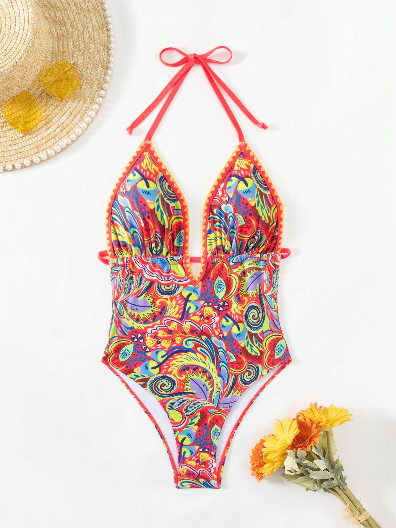 Maiô Tropical Stella Vermelho M