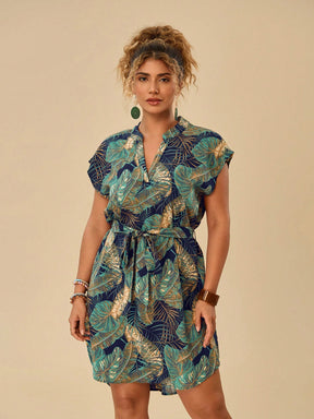 Vestido Plus Size Tropical