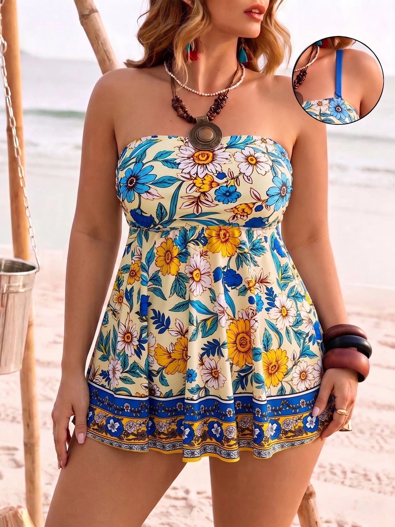 Tankini Floral Plus Size Camille